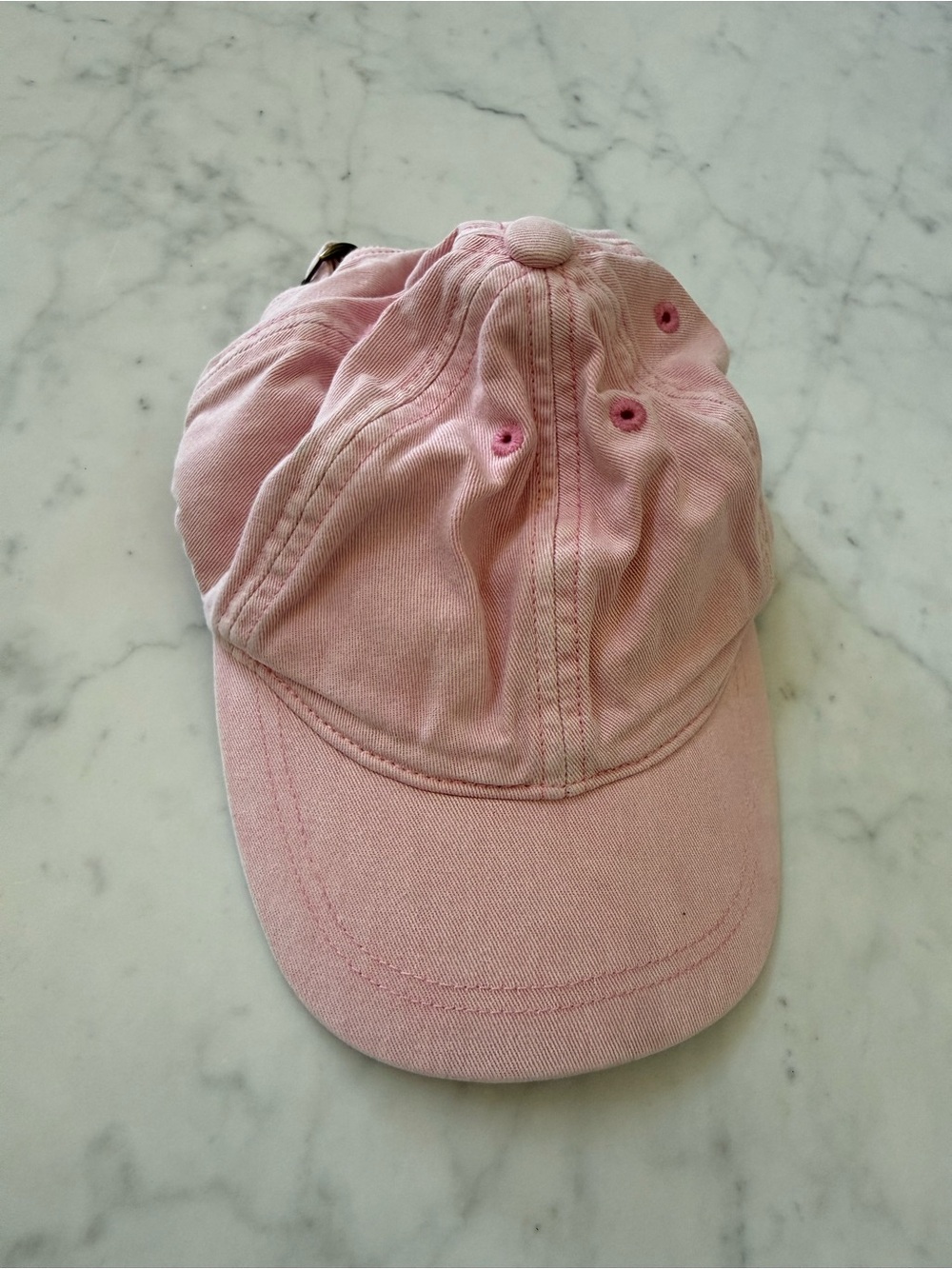 Mini Boden Pink Baseball Cap Hat Girls Size 5-8Y Adjustable Cotton